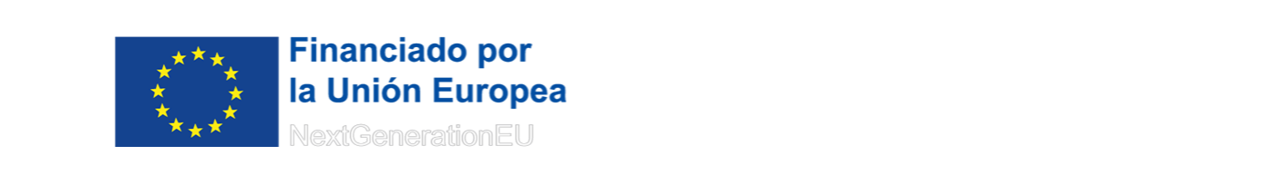 Logotipo de Financiado por la Unión Europea y Logotipo de Plan de Recuperación Transformación y Resiliencia