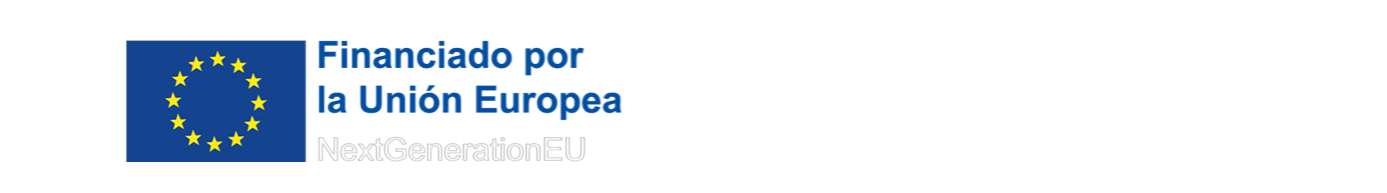 Logotip de Finançat per la Unió Europea i Logotip de Pla de Recuperació Transformació i Resiliència